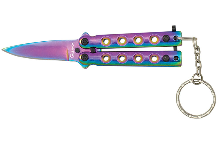 Butterfly knife keyring - Steel, Albainox