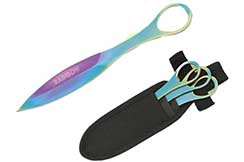 Multicolor throwing knives (set of 3) - Rainbow, Albainox