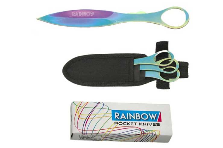 Couteaux de lancer Multicolores (lot de 3) - Rainbow,