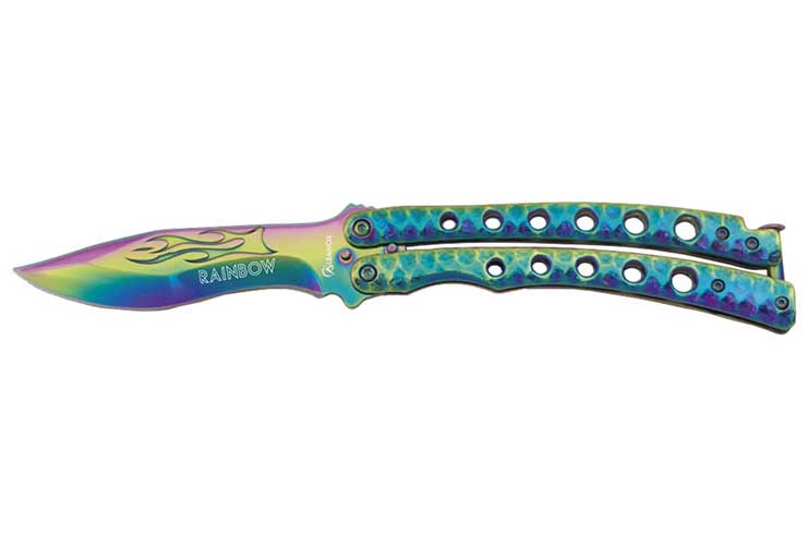 Couteau Papillon, Reflets - Rainbow, Albainox