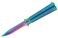 Cuchillo Mariposa, Reflejo - Rainbow, Albainox