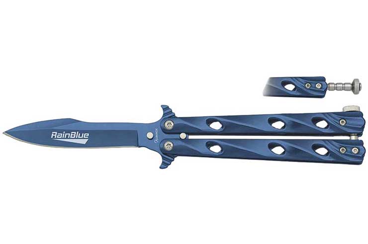 Butterfly knife, Reef - RainBlue, Albainox