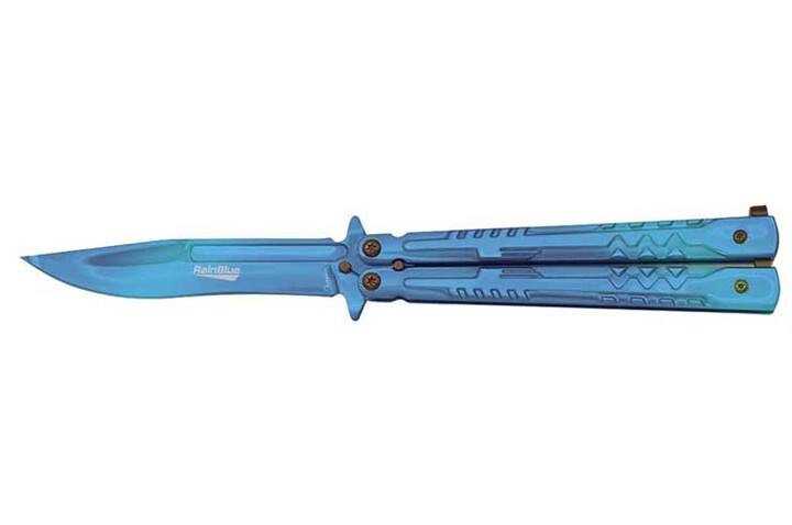 Butterfly Knife, Ocean - RainBlue