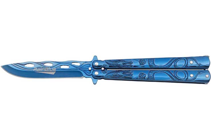 Couteau Papillon, Dragon Bleu - RainBlue, Albainox