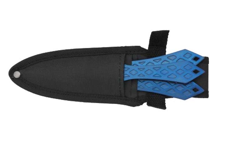 Throwing daggers, Deep blade - RainBlue - Set of 3, Albainox