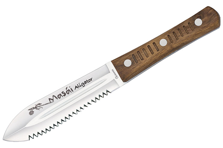 Cuchillo de doble filo y sierra, Aligator - Masai, Albainox