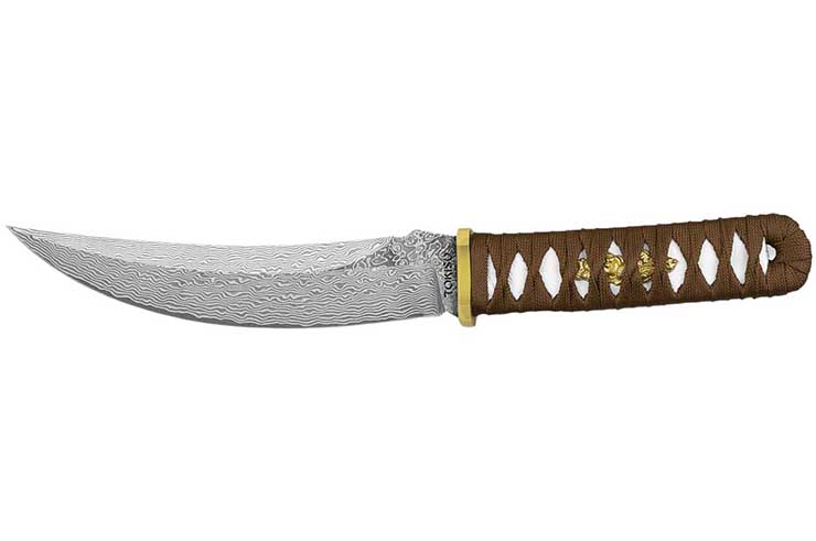 Cuchillo estilo japonés, Tsukamaki - Acero damasco, Tokisu