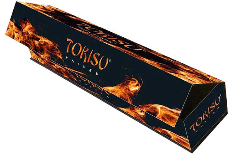 Faca Tanto Blade, Black Braid - Damascus Steel, Tokisu