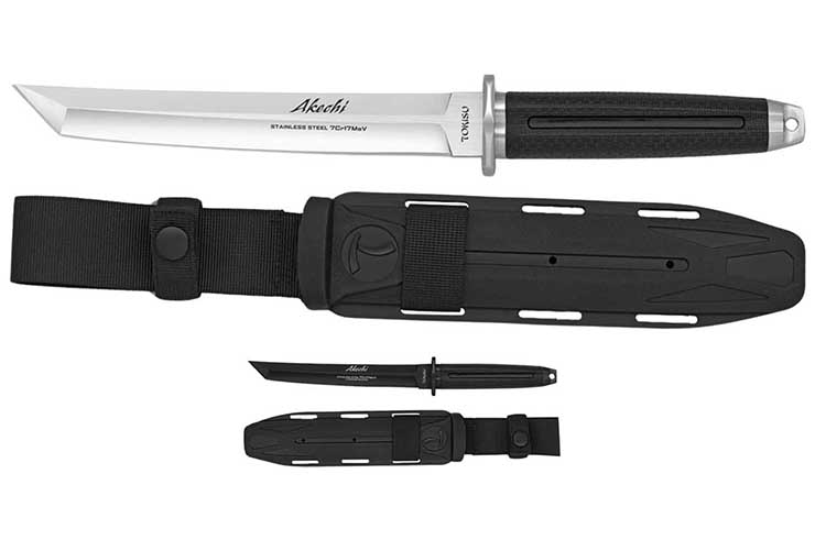 Knife with Tanto Style Blade - Stainless Steel, Tokisu