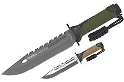 Hunting knife, with survival kit - Thunder I, K25
