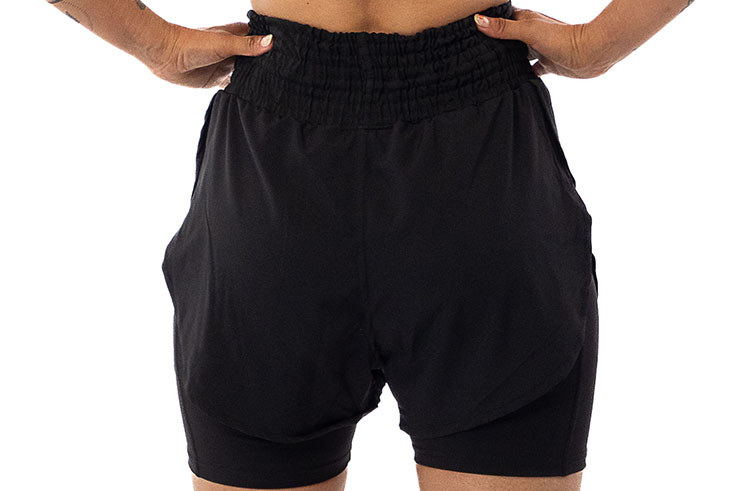 Pantalones cortos 2 en 1 para mujer - MSSW302, Metal Boxe
