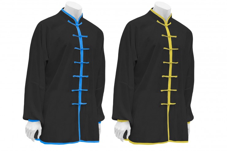 Haut de Taiji Blanc & noir, tissu Classique