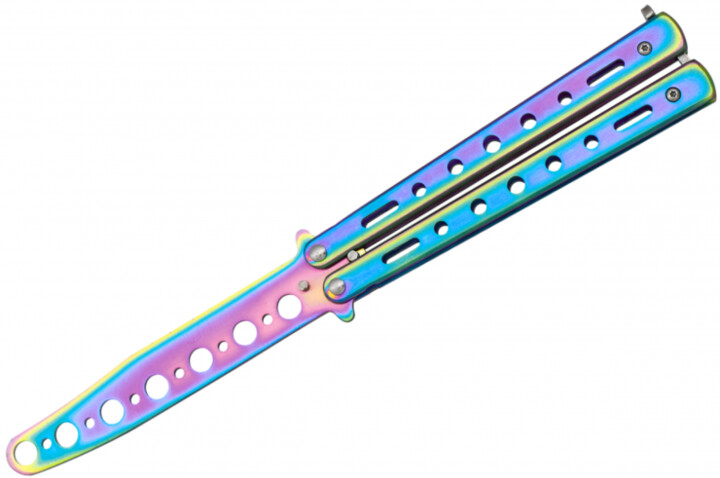 Couteau Papillon factice, Entraînement - Balisong Color (22 cm)
