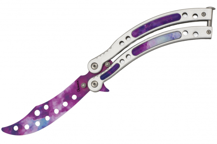 Faca borboleta simulada, Treino - Balisong Galax (23,5 cm)