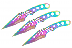 Couteaux de lancer multicolores (lot de 3) – Rainbow II, Albainox