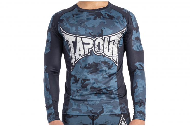 Camiseta de Compressão, Manga Longa - Camo Blue, Tapout