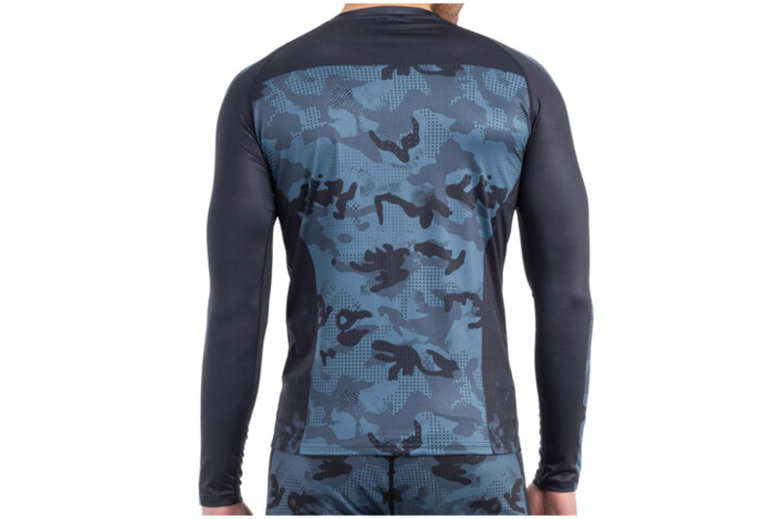 Camiseta de Compressão, Manga Longa - Camo Blue, Tapout