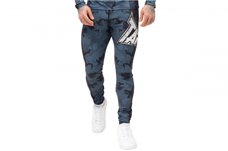 Legging de compressão, Homem - Camuflagem azul, Phantom Athletics