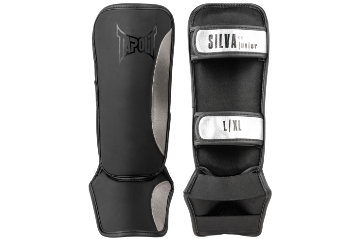 Shin & foot guards, Silva - Silver, Tapout