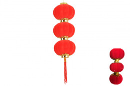 Trío de pequeñas linternas chinas Ø10 cm (dañado)