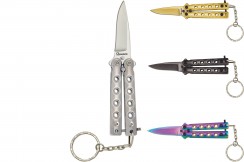 Butterfly knife keyring - Steel, Albainox
