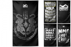 Decoração de parede sublimada, lona com ilhós - Phantom Athletics