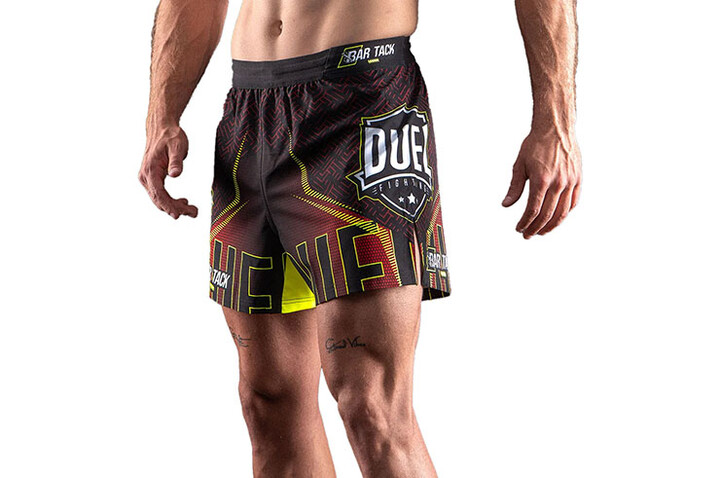 Calções de MMA AeroLite ™ - Bar Tack x Duel Fighting, Bar Tack