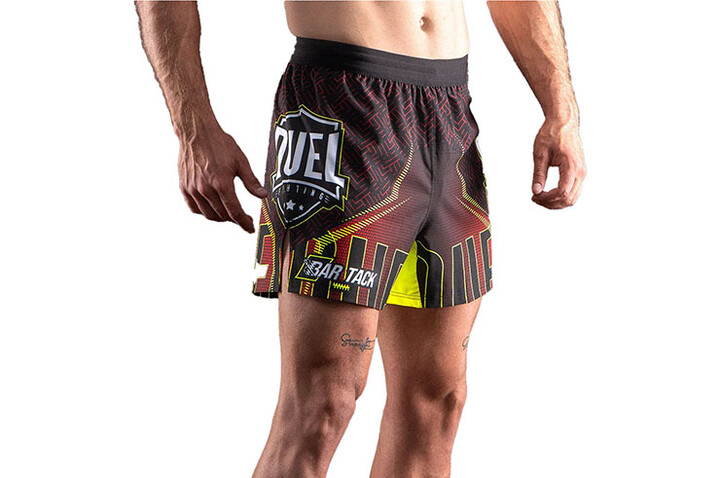 Calções de MMA AeroLite ™ - Bar Tack x Duel Fighting, Bar Tack