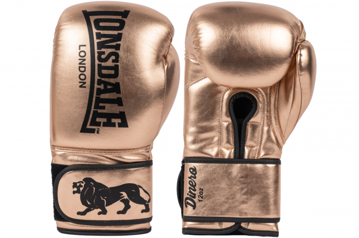 Boxing Gloves, Dinero - Gold & Rose, Lonsdale