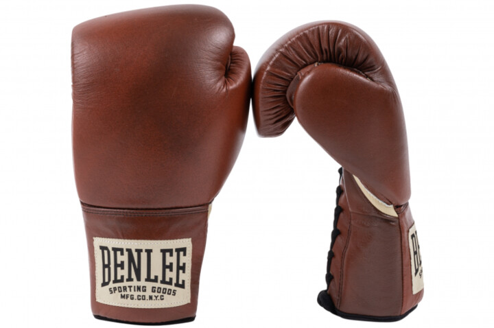 Guantes de boxeo con cordones, Piel auténtica - Vintage, Benlee