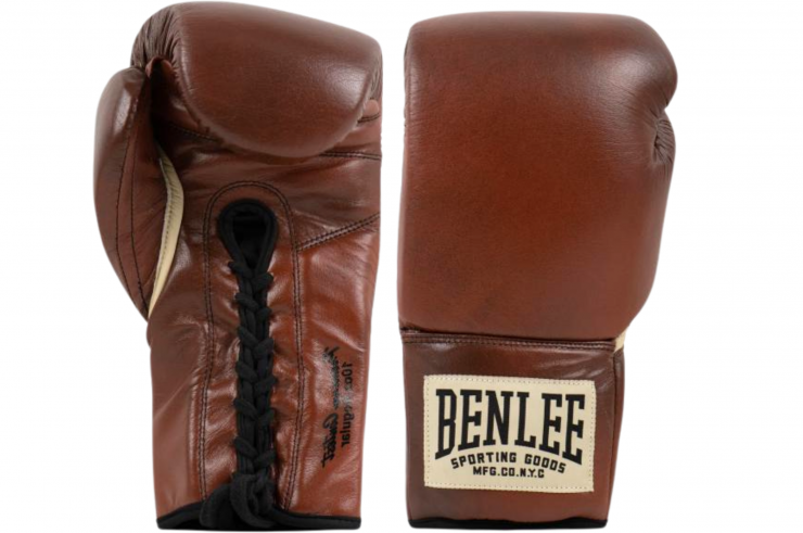 Gants de boxe à lacets, Cuir véritable - Vintage, Benlee