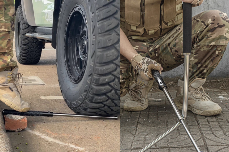 Telescopic baton, Automatic deployment