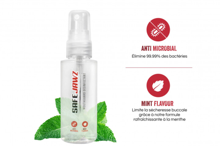 Pulverizar antimicrobiano Para Protetor bucal, Safe Jawz