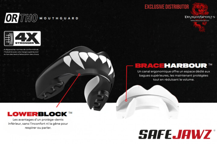 Single Mouthguard, Thermoformable - Orthodontic, Safe Jaws