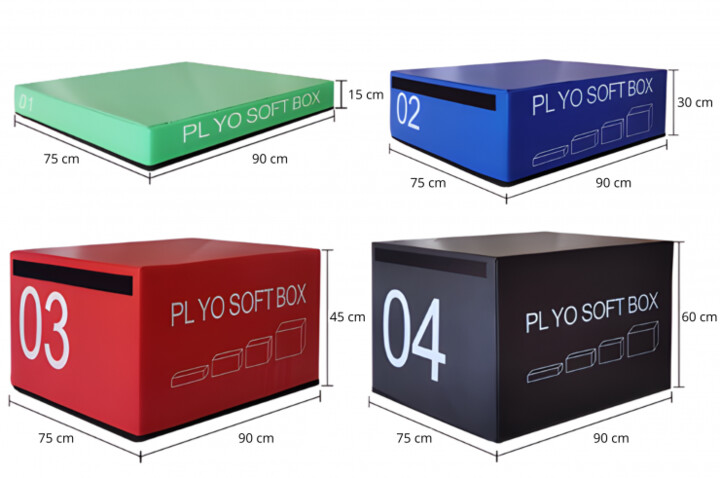 Set de 4 Plyoboxes - Espuma y PVC, NineStars®