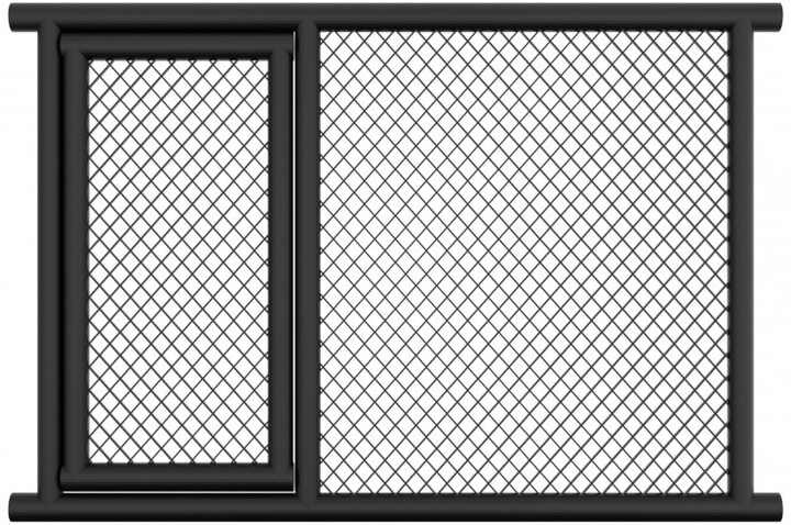 MMA Cage Panel with Door, Reinforced | NineStars®