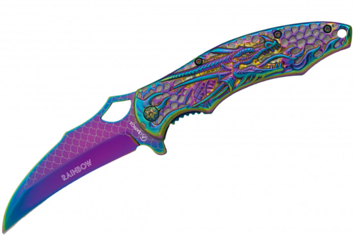 Couteau Hawkbill, Dragon - Rainbow, Albainox
