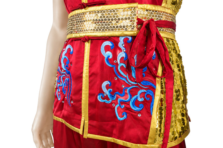 HanCui Chang Quan Competition Outfit, Red & Gold Dragon