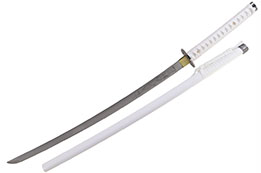 Katana Iaito Branca com Lâmina Gravada