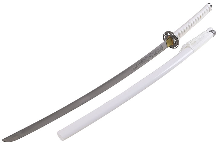 Katana Iaïto Blanca con hoja grabada