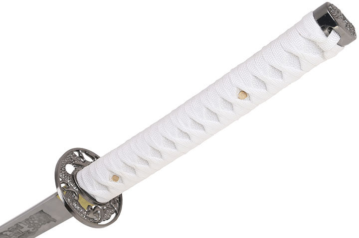 Katana Iaïto Blanca con hoja grabada