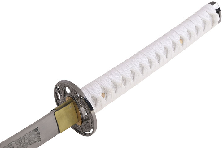 Katana Iaïto Blanca con hoja grabada
