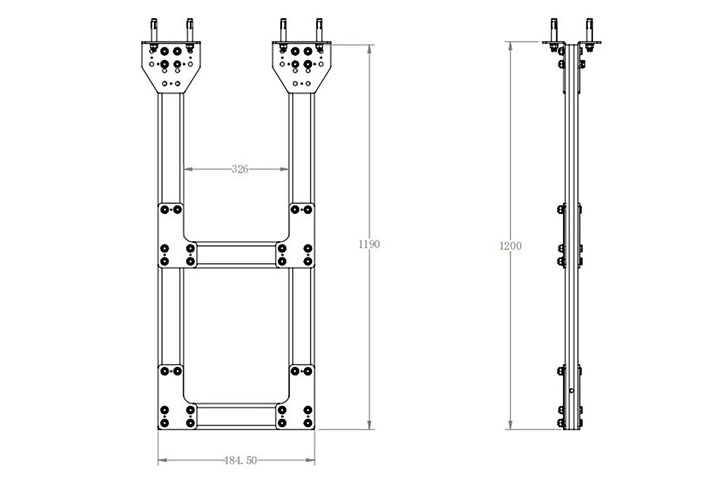 Ceiling Mount for Sliding Rail | NineStars®