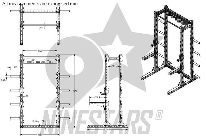 Rack de Musculación Reforzado PRO | NineStars®