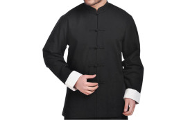 Haut Traditionnel «Tangzhuang» Avec Revers, Doublée, Coton