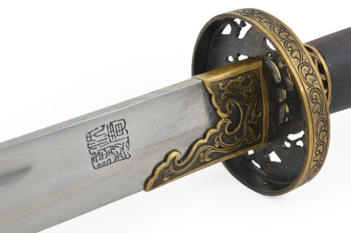 Sabre da Dinastia Qing - Aço Damasco, Rígido Afiado