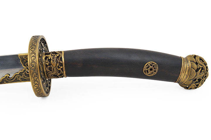 Sabre da Dinastia Qing - Aço Damasco, Rígido Afiado