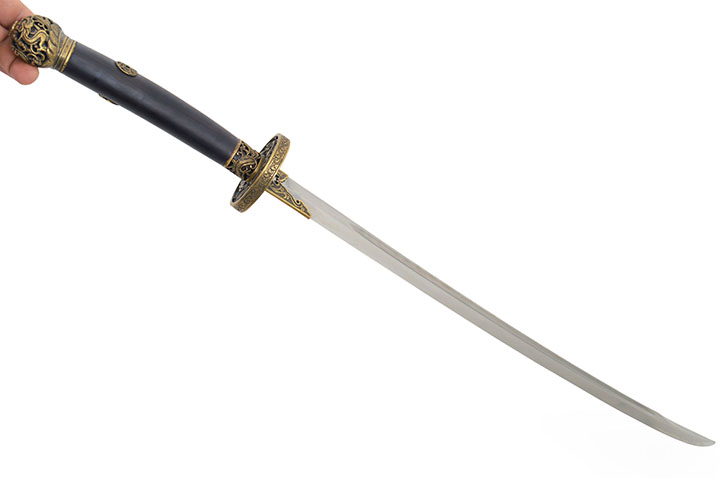 Sabre da Dinastia Qing - Aço Damasco, Rígido Afiado