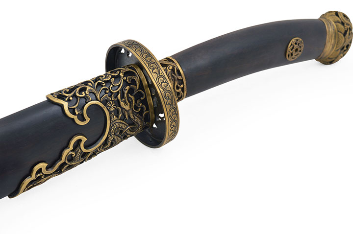 Sabre da Dinastia Qing - Aço Damasco, Rígido Afiado