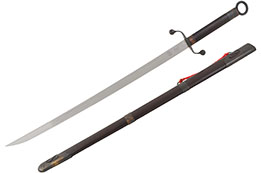 Sabre Traditionnel Tai Chi Style Chen (Haut de Gamme, Noir) - Rigide